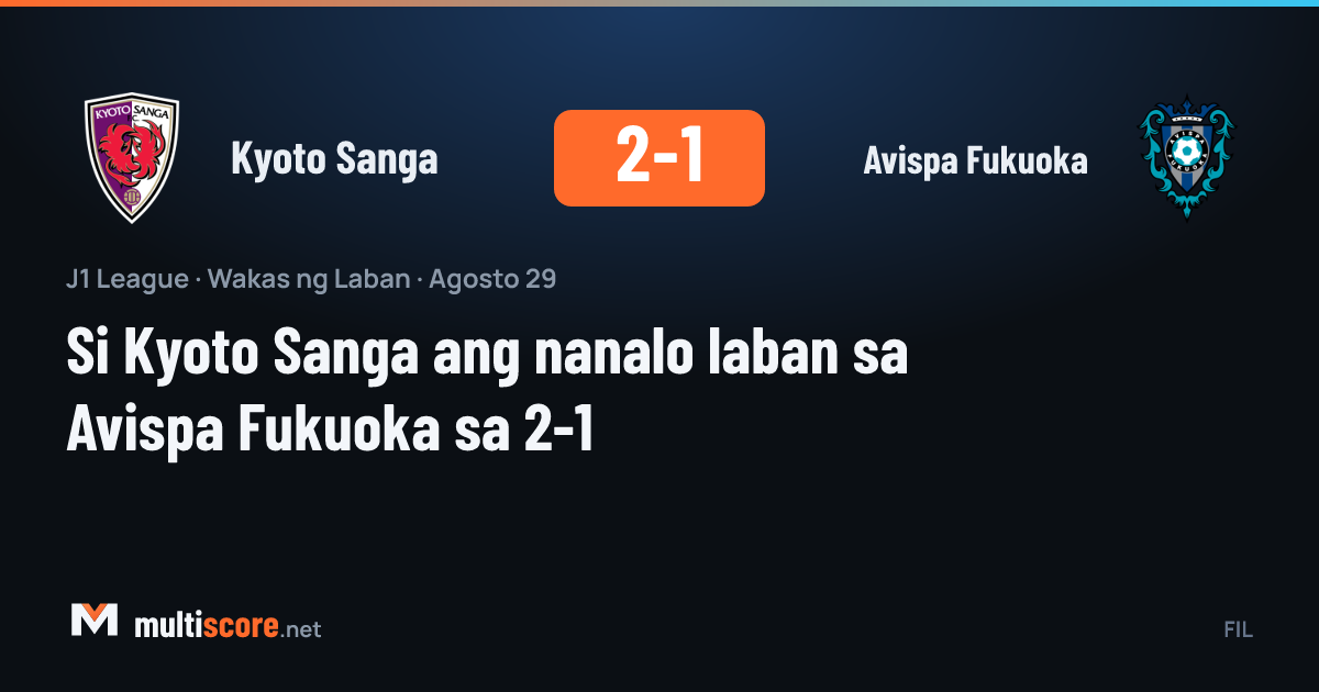 Kyoto Sanga - Avispa Fukuoka J1 League maçı