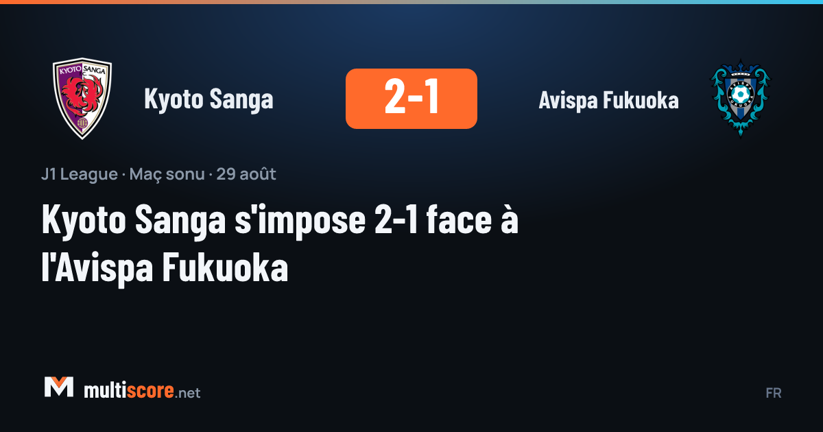 Kyoto Sanga - Avispa Fukuoka J1 League maçı