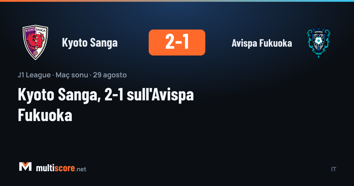 Kyoto Sanga - Avispa Fukuoka J1 League maçı