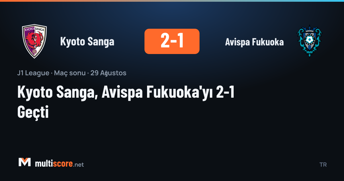 Kyoto Sanga - Avispa Fukuoka J1 League maçı