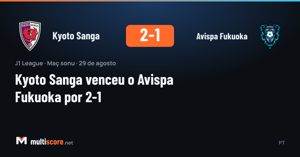 Kyoto Sanga - Avispa Fukuoka J1 League maçı