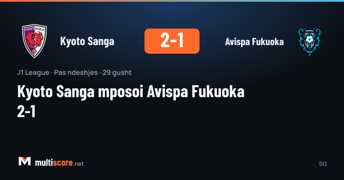 Kyoto Sanga - Avispa Fukuoka J1 League maçı