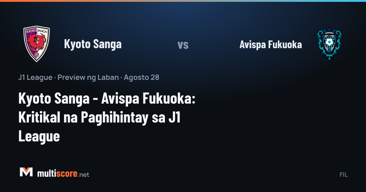 Kyoto Sanga ve Avispa Fukuoka oyuncuları J1 League maçında mücadele ederken