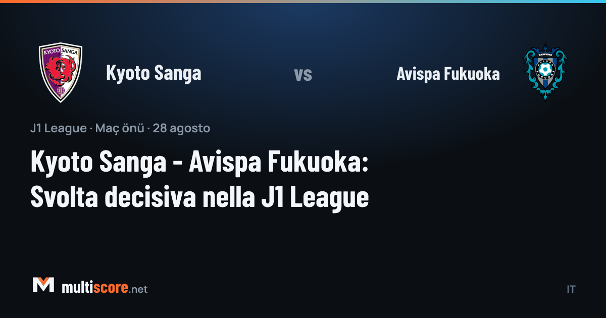 Kyoto Sanga ve Avispa Fukuoka oyuncuları J1 League maçında mücadele ederken