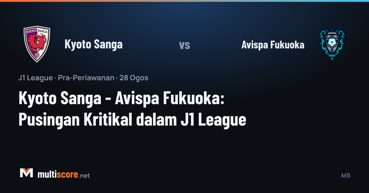 Kyoto Sanga ve Avispa Fukuoka oyuncuları J1 League maçında mücadele ederken