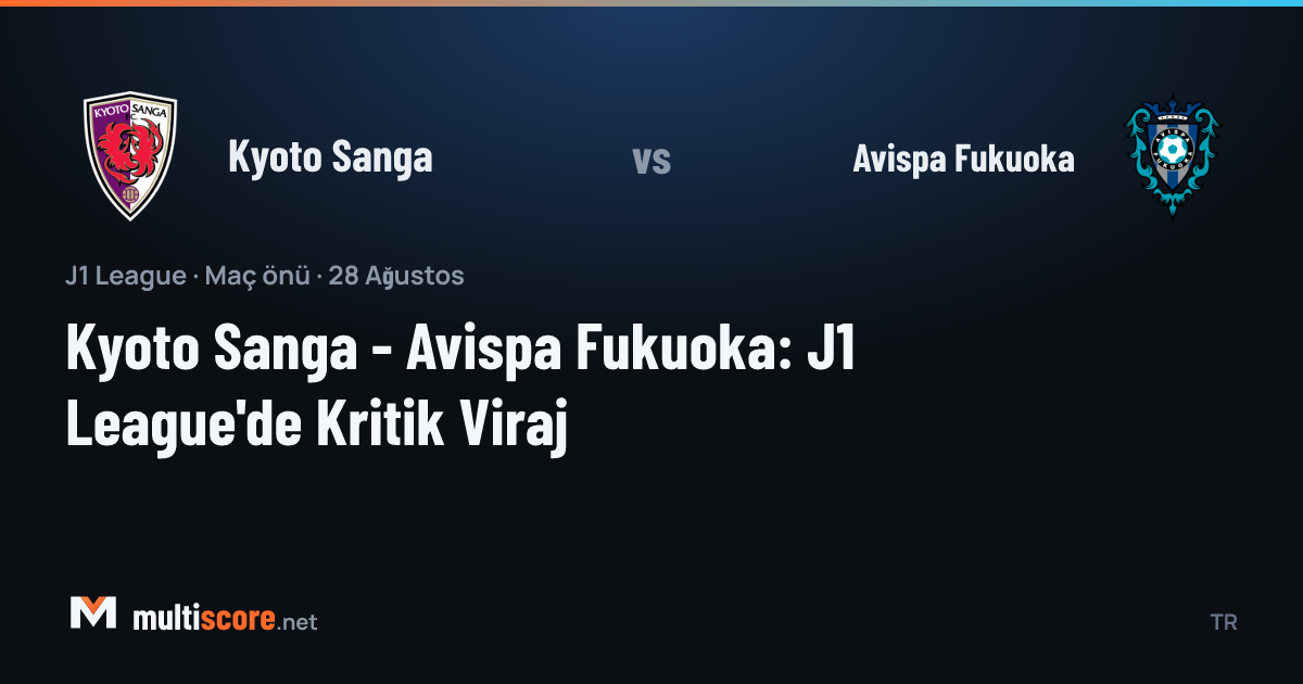 Kyoto Sanga ve Avispa Fukuoka oyuncuları J1 League maçında mücadele ederken