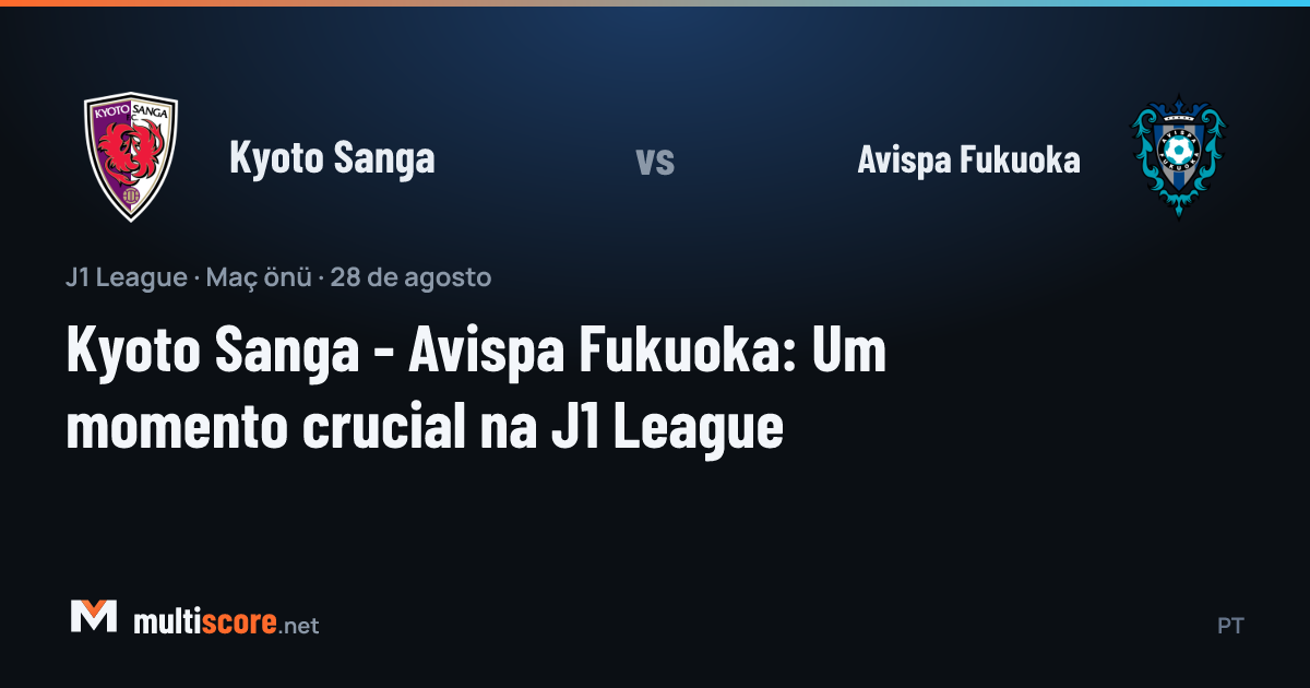Kyoto Sanga ve Avispa Fukuoka oyuncuları J1 League maçında mücadele ederken