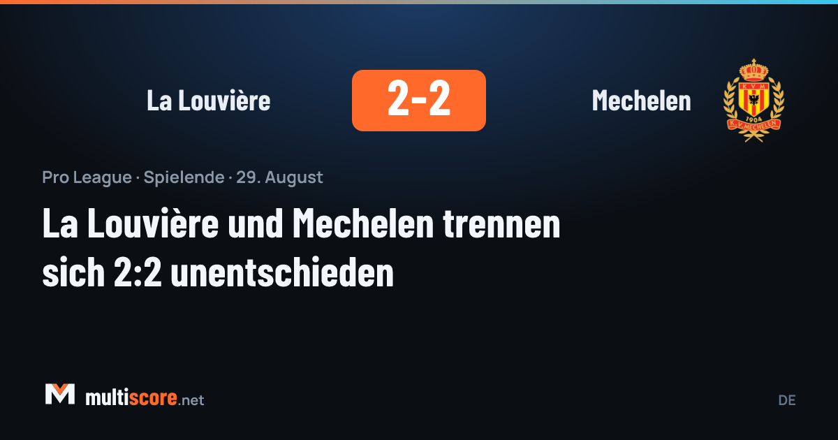 La Louvière 2-2 Mechelen maçından bir kare