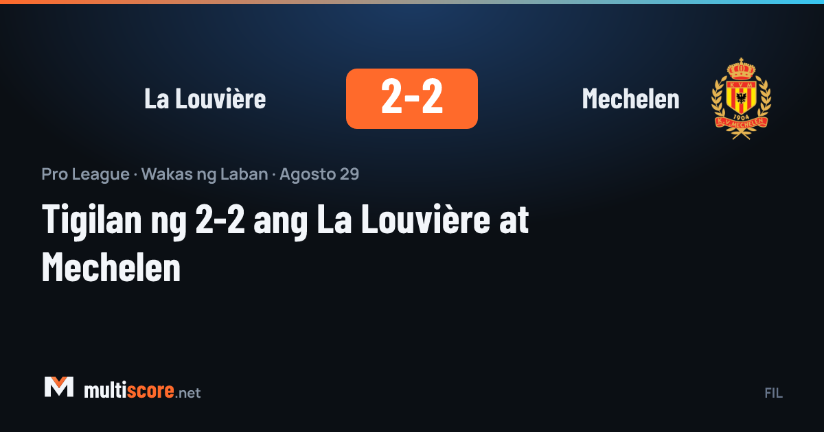 La Louvière 2-2 Mechelen maçından bir kare