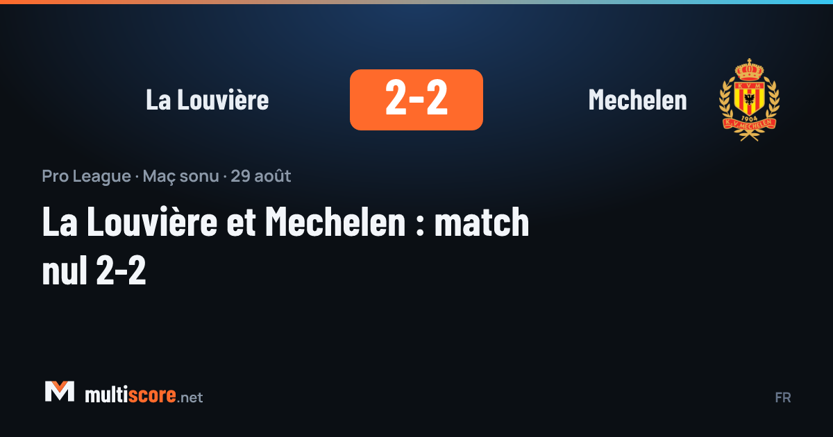 La Louvière 2-2 Mechelen maçından bir kare