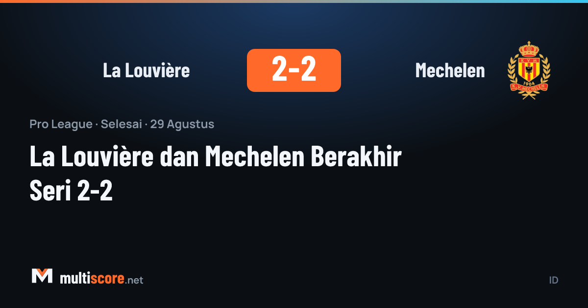 La Louvière 2-2 Mechelen maçından bir kare