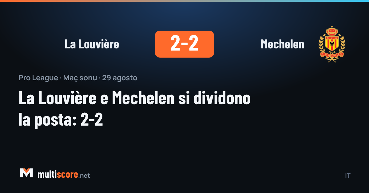 La Louvière 2-2 Mechelen maçından bir kare
