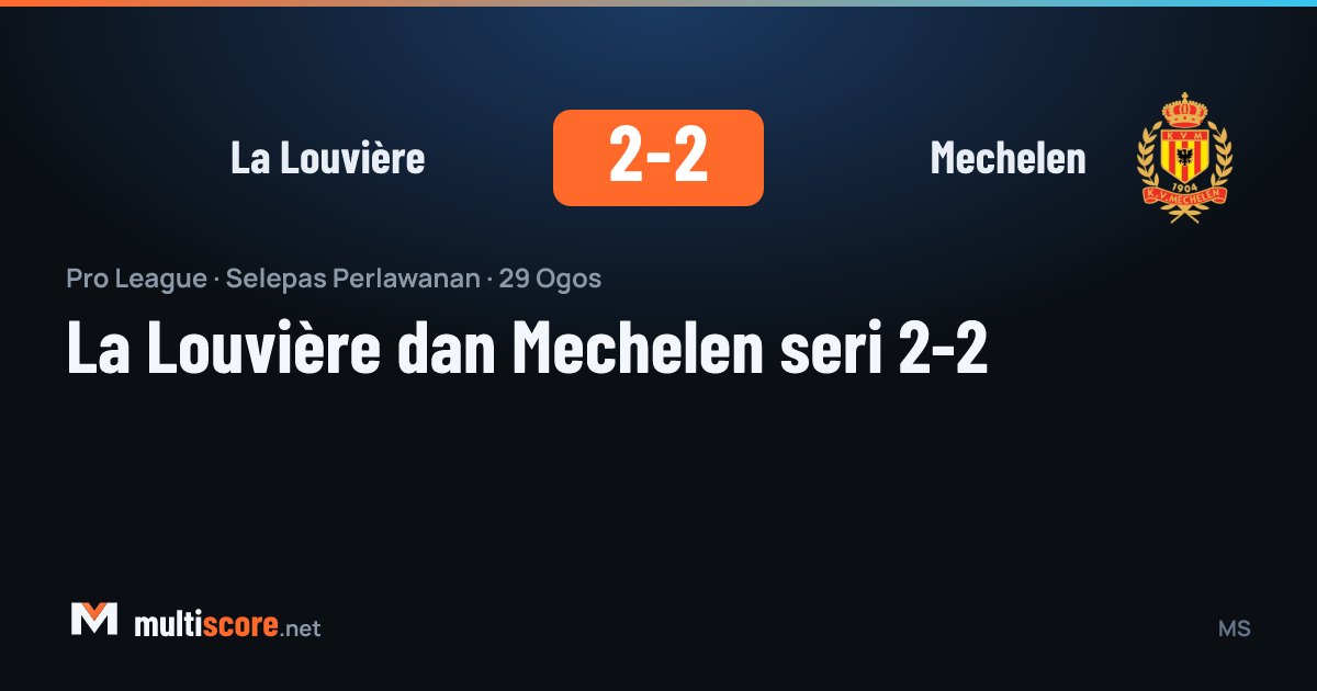 La Louvière 2-2 Mechelen maçından bir kare