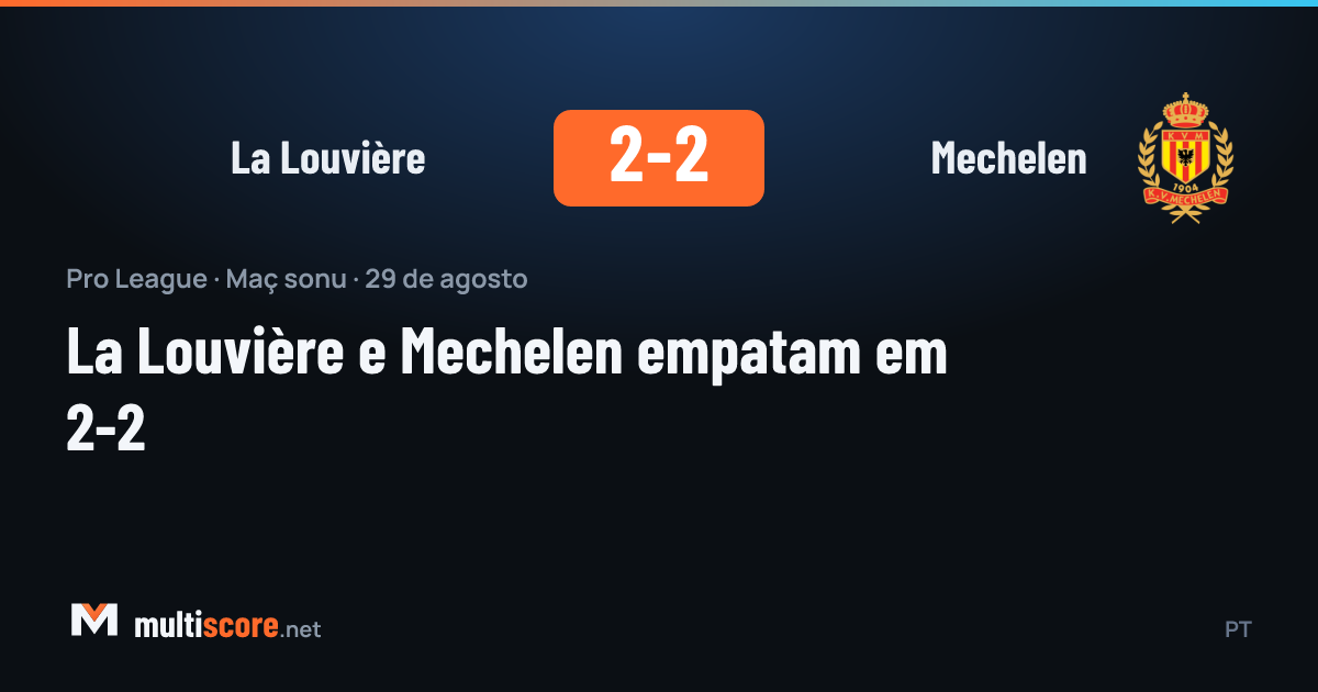 La Louvière 2-2 Mechelen maçından bir kare