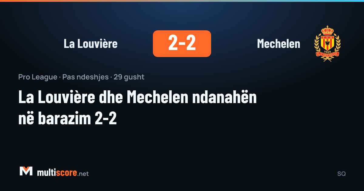 La Louvière 2-2 Mechelen maçından bir kare