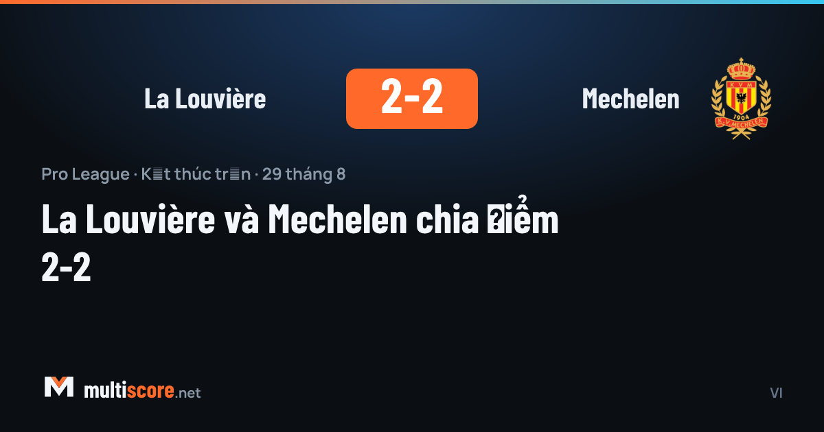 La Louvière 2-2 Mechelen maçından bir kare