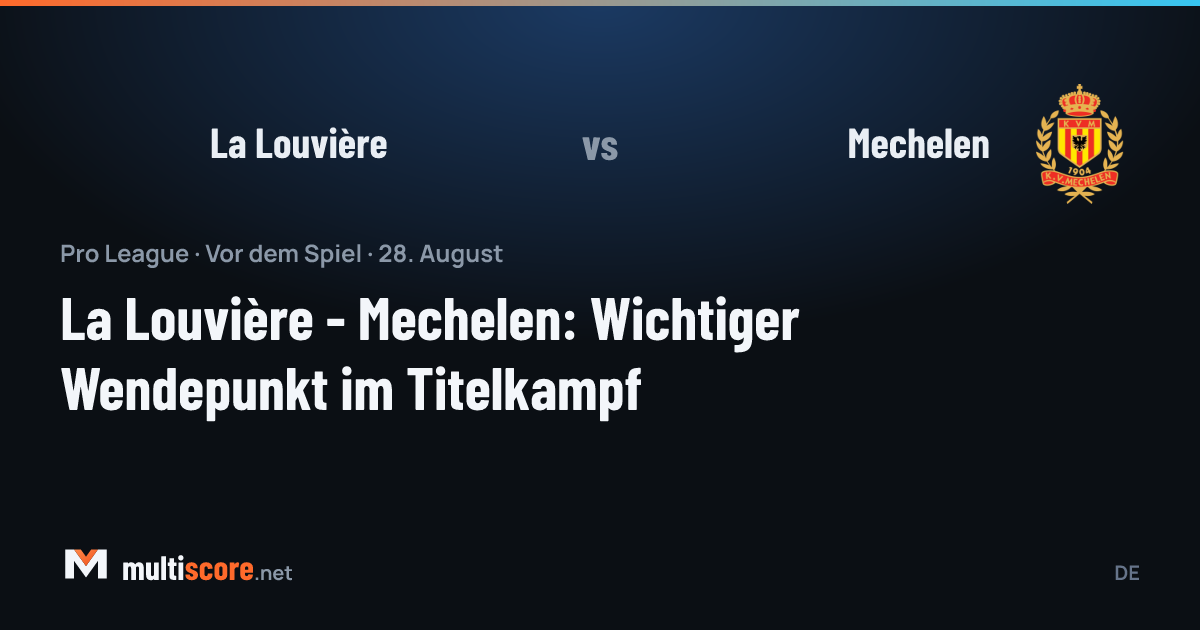 La Louvière ve Mechelen oyuncuları Pro League maçında mücadele ediyor