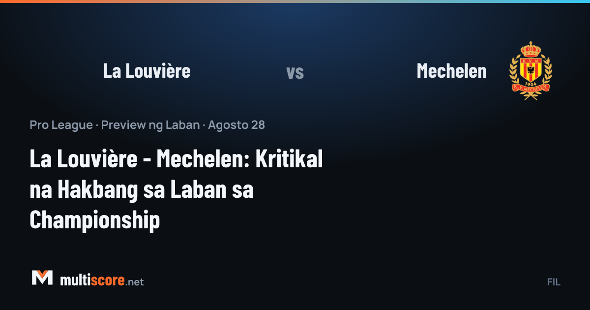 La Louvière ve Mechelen oyuncuları Pro League maçında mücadele ediyor