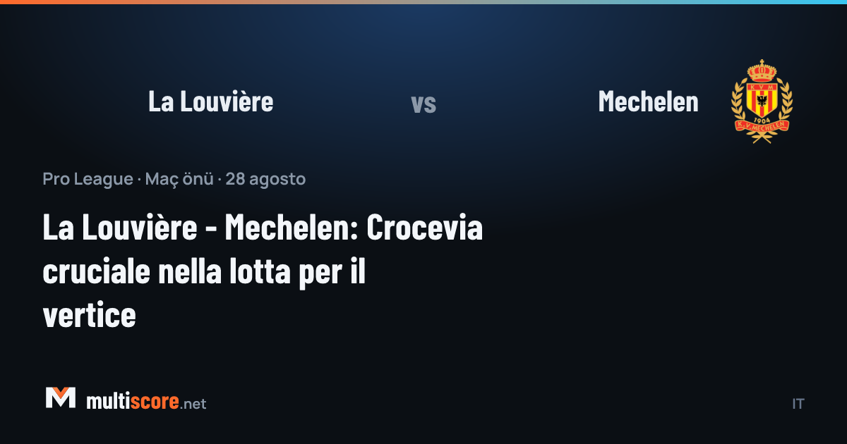 La Louvière ve Mechelen oyuncuları Pro League maçında mücadele ediyor