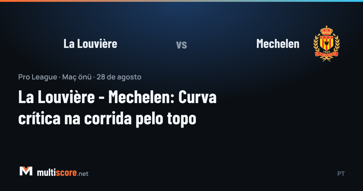 La Louvière ve Mechelen oyuncuları Pro League maçında mücadele ediyor