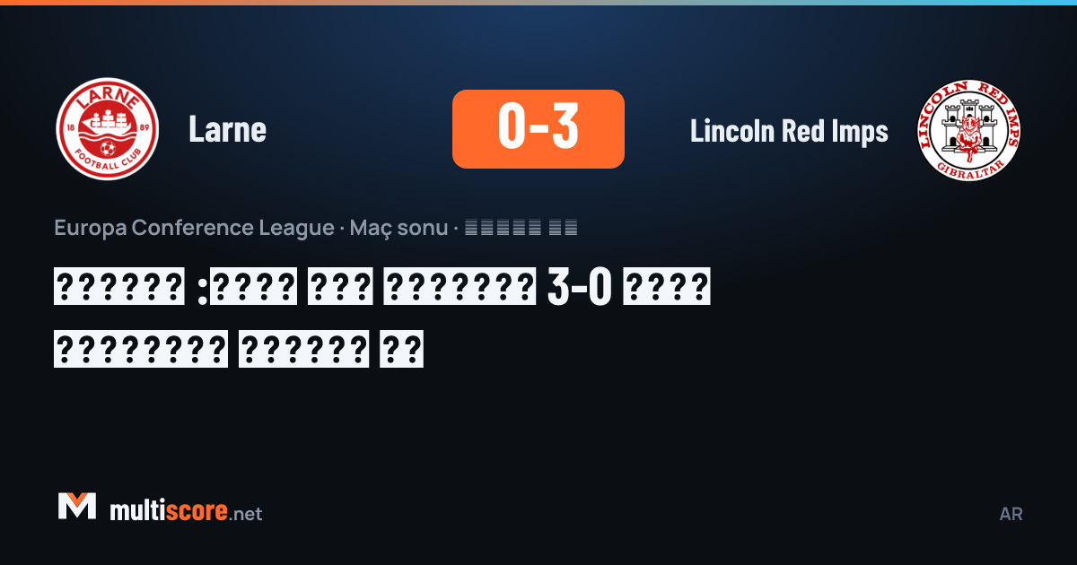 Larne - Lincoln Red Imps maçından bir görüntü