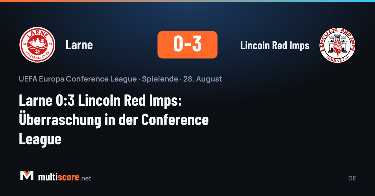 Larne - Lincoln Red Imps maçından bir görüntü