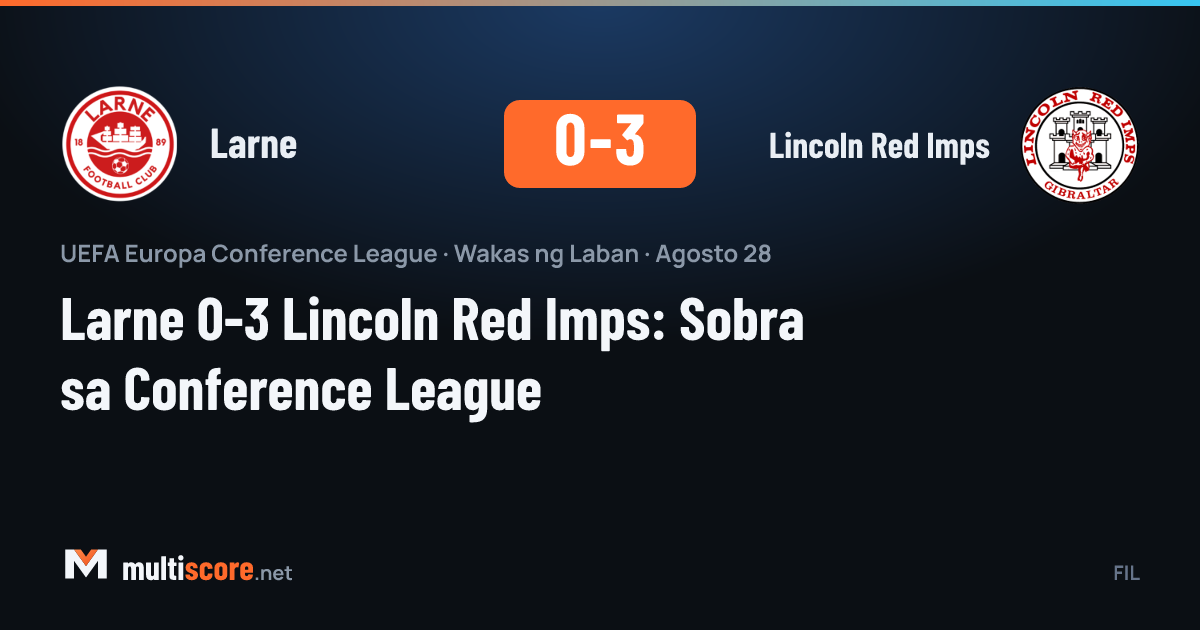 Larne - Lincoln Red Imps maçından bir görüntü