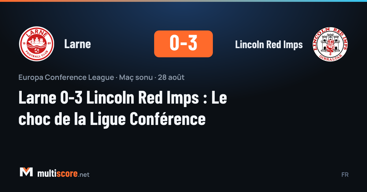 Larne - Lincoln Red Imps maçından bir görüntü