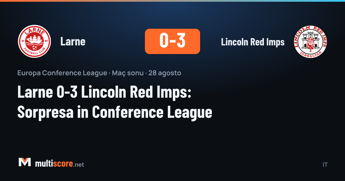 Larne - Lincoln Red Imps maçından bir görüntü