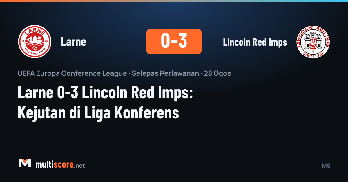 Larne - Lincoln Red Imps maçından bir görüntü