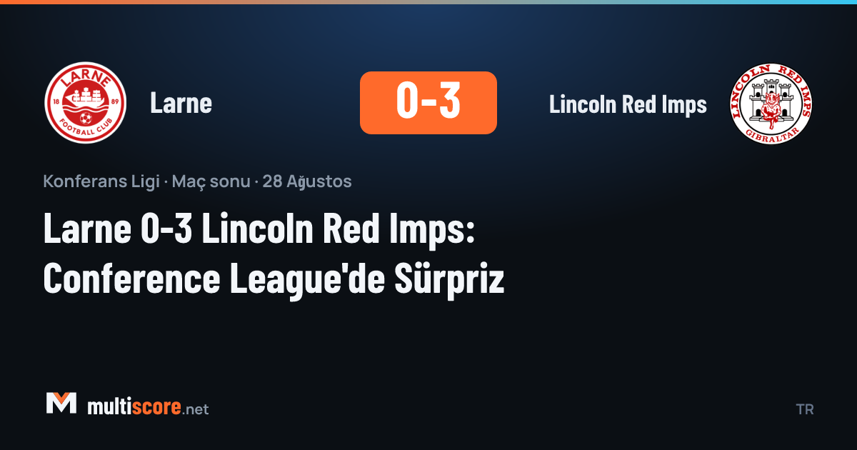 Larne - Lincoln Red Imps maçından bir görüntü