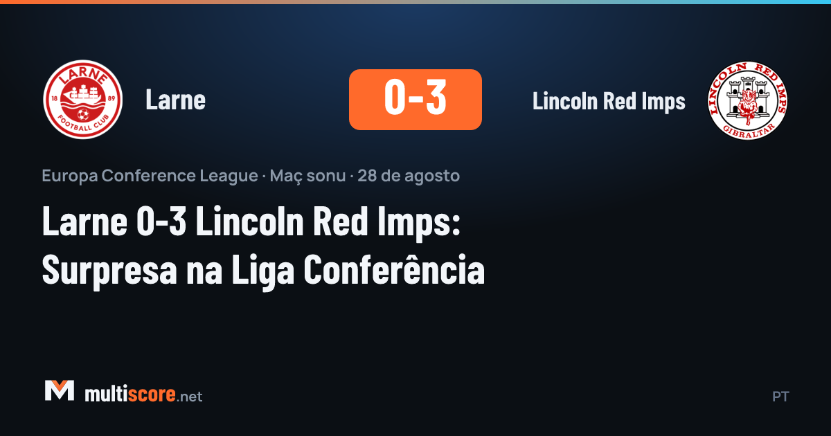 Larne - Lincoln Red Imps maçından bir görüntü