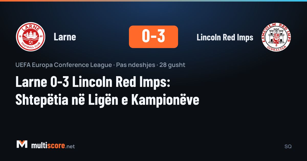 Larne - Lincoln Red Imps maçından bir görüntü