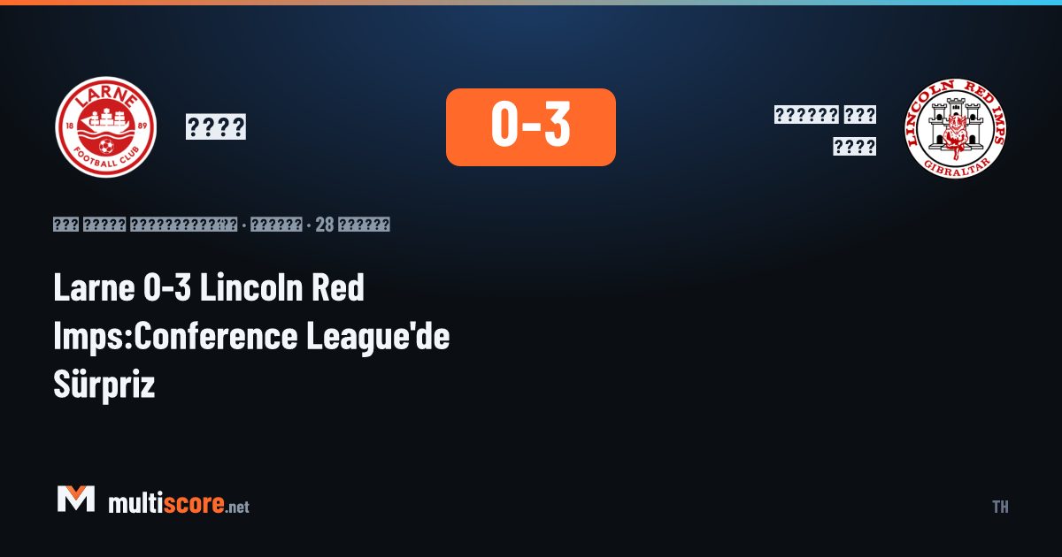 Larne - Lincoln Red Imps maçından bir görüntü