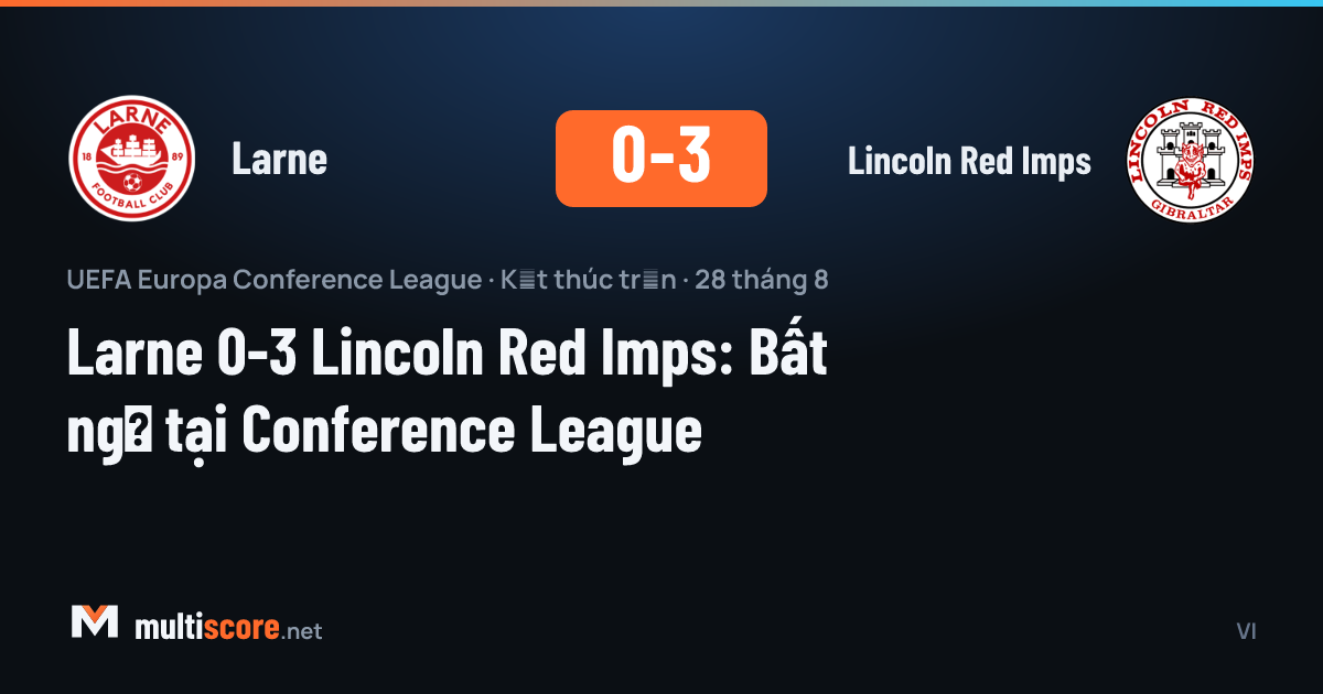 Larne - Lincoln Red Imps maçından bir görüntü