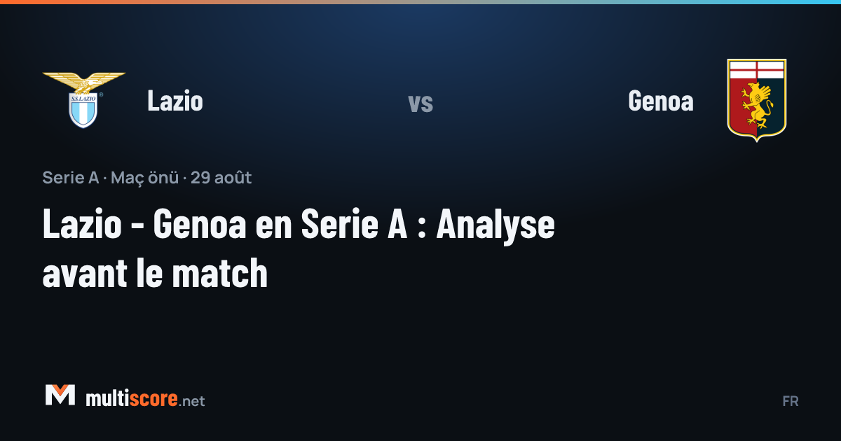 Lazio - Genoa Serie A maçı karşılaşma öncesi