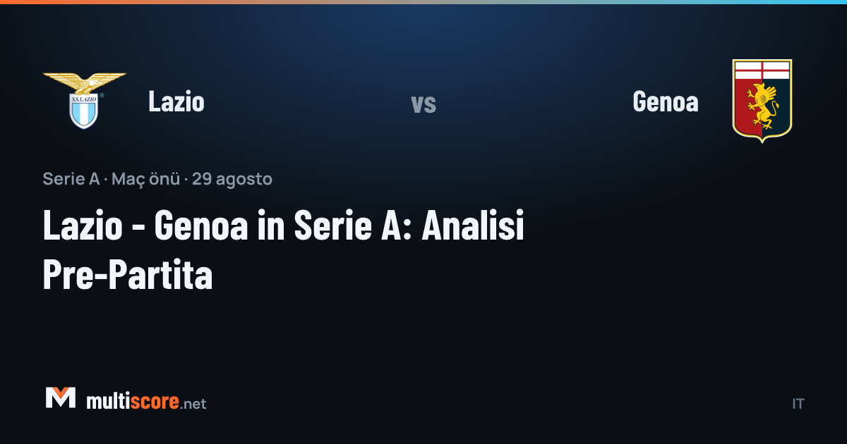 Lazio - Genoa Serie A maçı karşılaşma öncesi
