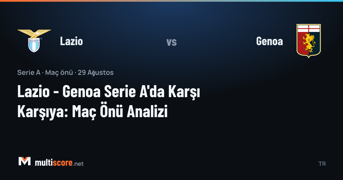 Lazio - Genoa Serie A maçı karşılaşma öncesi
