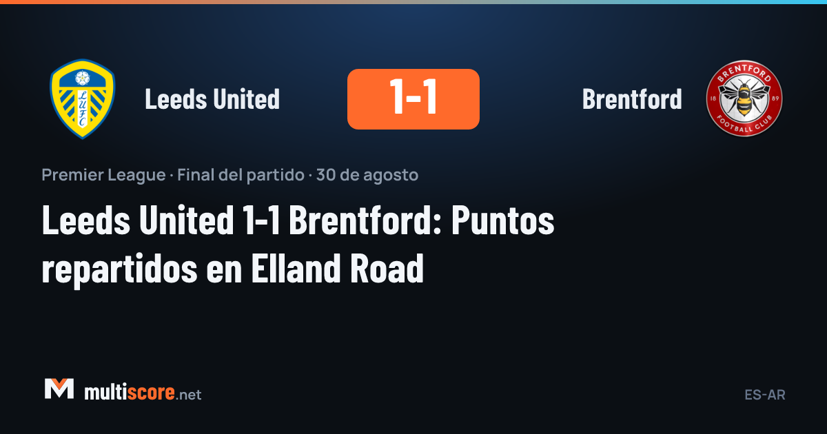 Leeds United - Brentford Premier League maçı Elland Road'da 1-1 berabere bitti