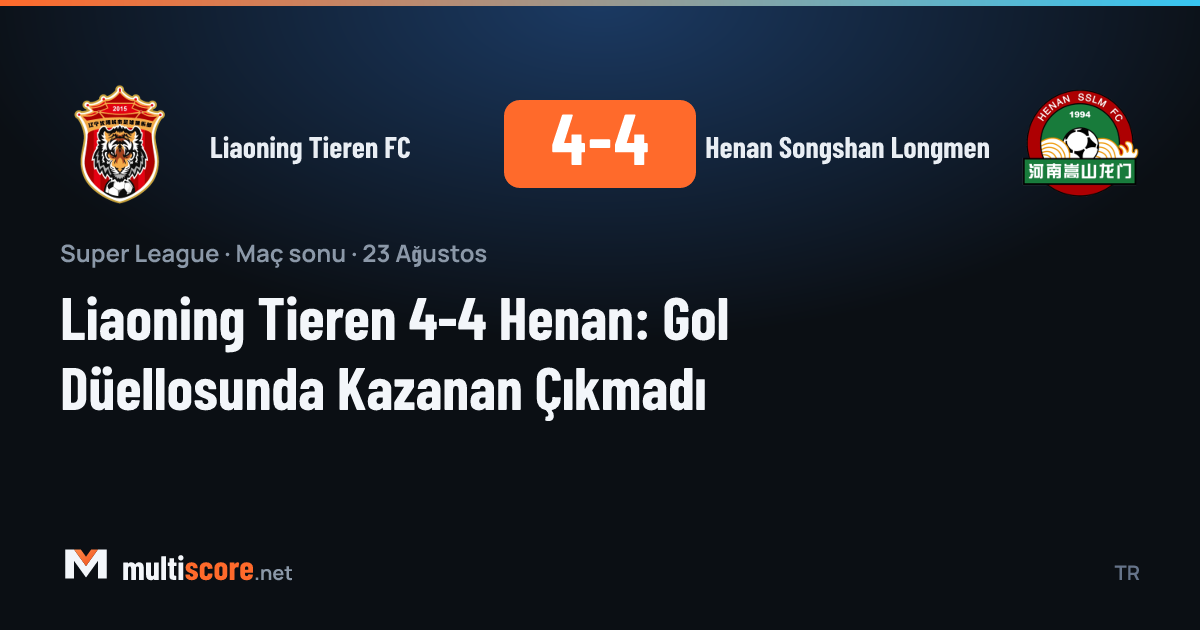 Liaoning Tieren FC - Henan Songshan Longmen