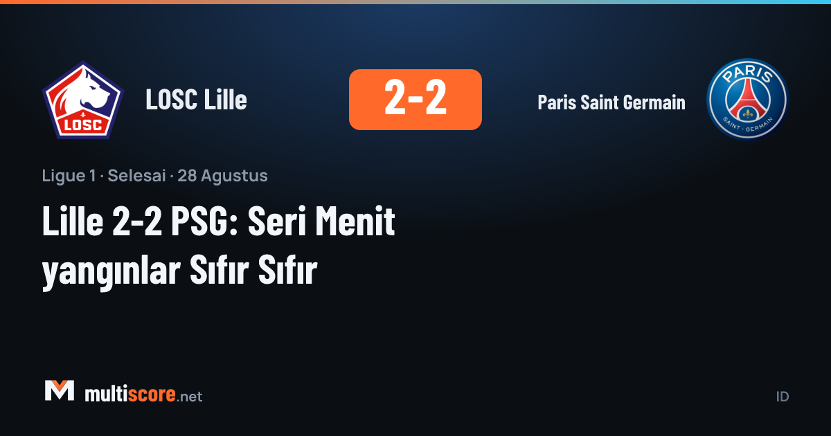 LOSC Lille ile Paris Saint-Germain arasındaki Ligue 1 maçından bir kare