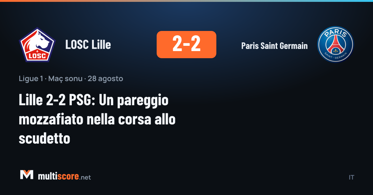 LOSC Lille ile Paris Saint-Germain arasındaki Ligue 1 maçından bir kare