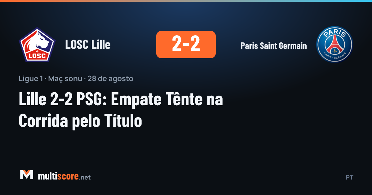 LOSC Lille ile Paris Saint-Germain arasındaki Ligue 1 maçından bir kare