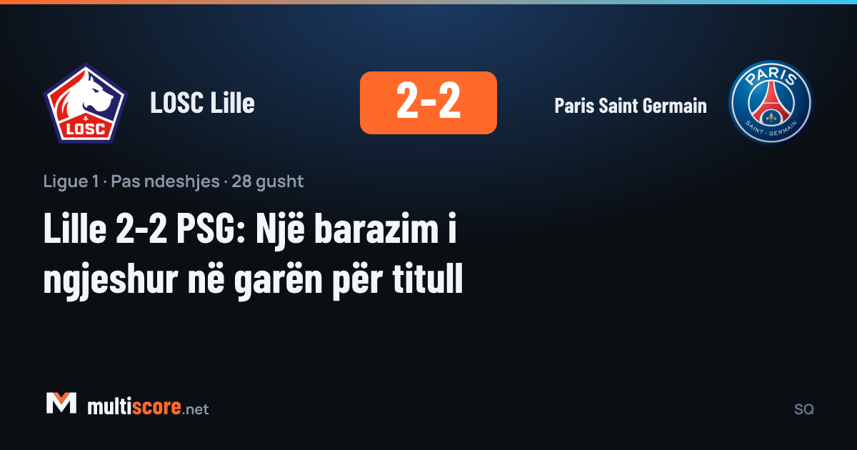 LOSC Lille ile Paris Saint-Germain arasındaki Ligue 1 maçından bir kare