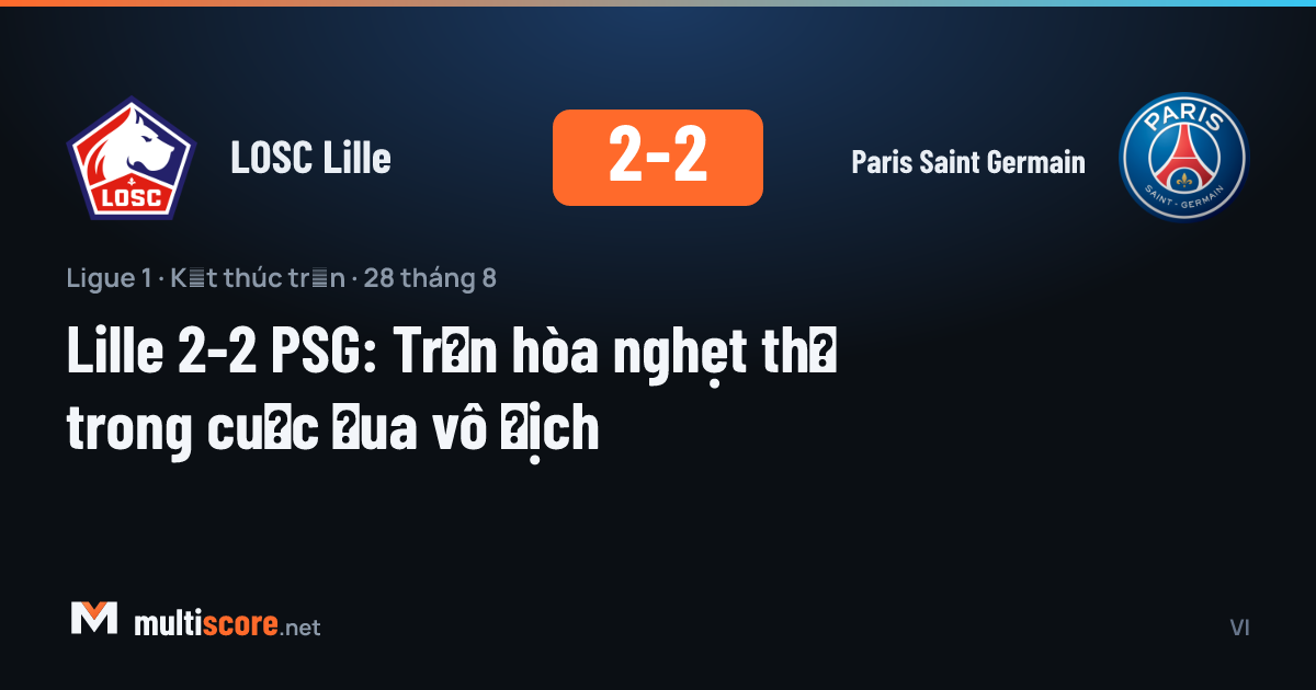 LOSC Lille ile Paris Saint-Germain arasındaki Ligue 1 maçından bir kare