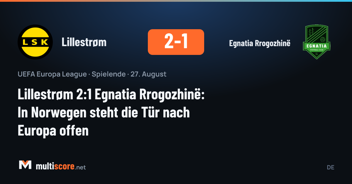 Lillestrøm - Egnatia Rrogozhinë maçından bir görünüm