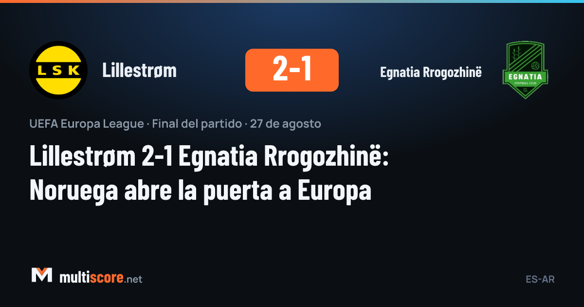 Lillestrøm - Egnatia Rrogozhinë maçından bir görünüm