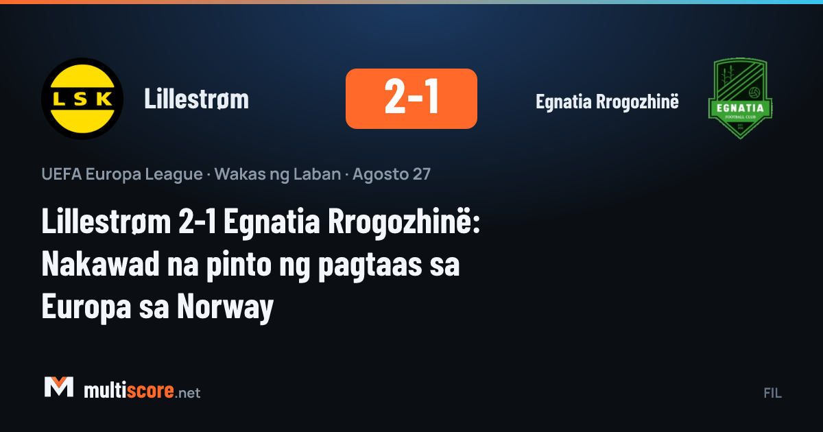 Lillestrøm - Egnatia Rrogozhinë maçından bir görünüm