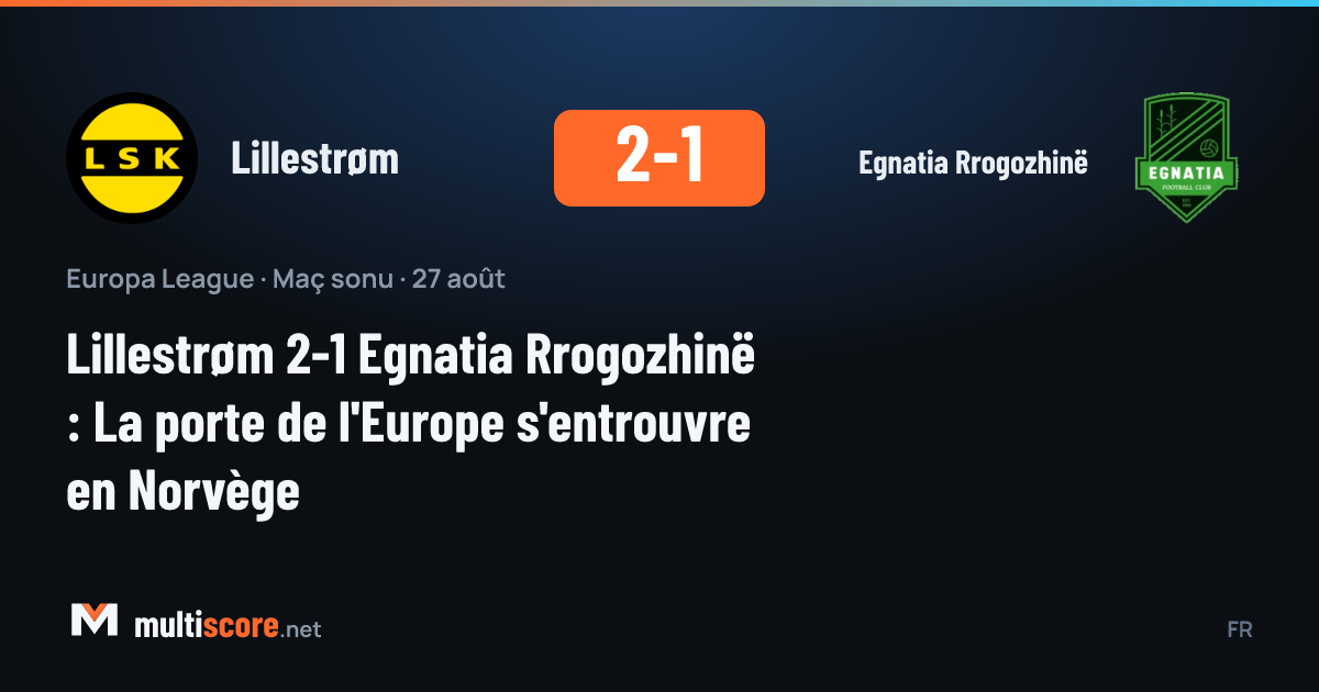 Lillestrøm - Egnatia Rrogozhinë maçından bir görünüm
