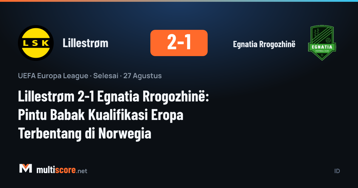 Lillestrøm - Egnatia Rrogozhinë maçından bir görünüm